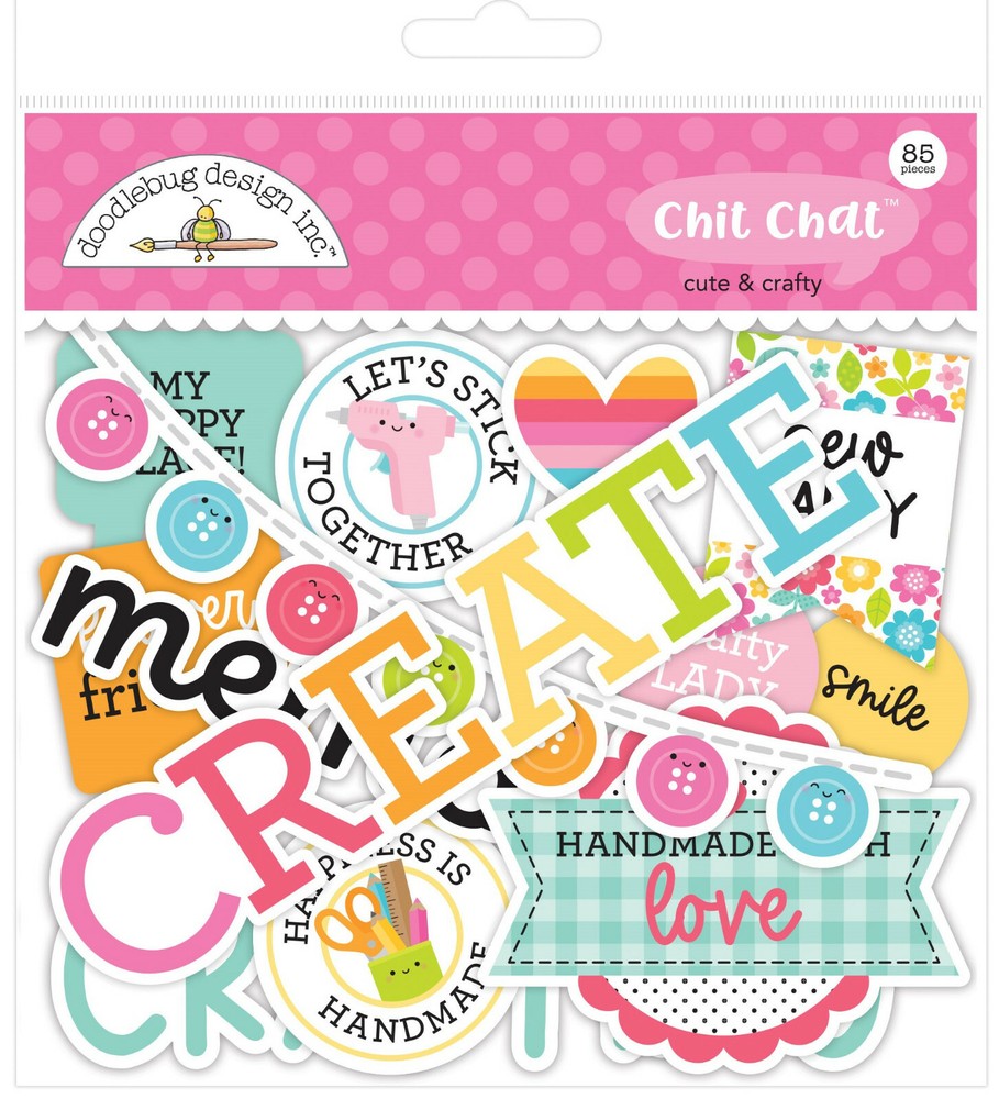 Doodlebug Chit Chat - Cute & Crafty - Ephemera Die Cuts #7273