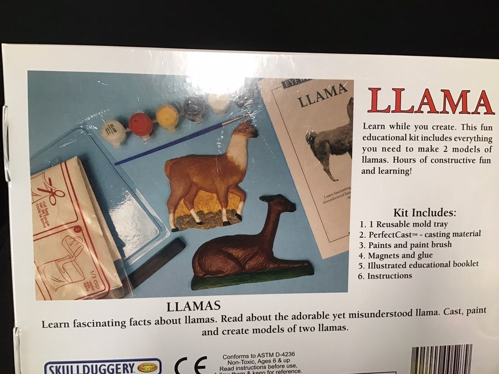 EYEWITNESS KITS - LLAMA CASTING KIT~ Skullduggery Educational Learning Mold~New