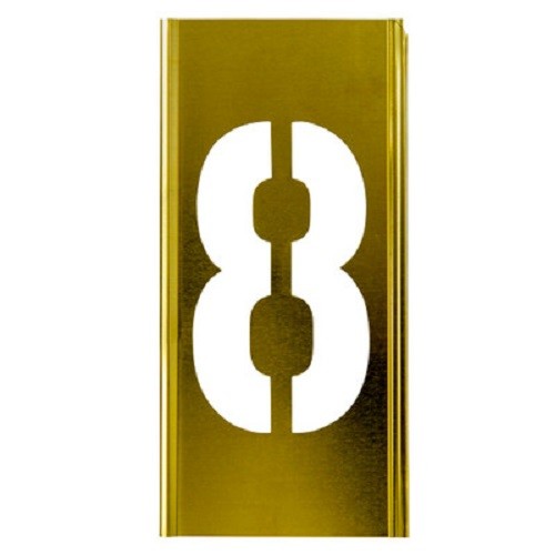 CH Hanson 100068 - Stencil Sort-1/2" Brass Gothic 8