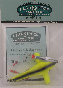 Clarkspoon BRC-0RMBS Bird Rig Chartreuse Bird Silver Spoon
