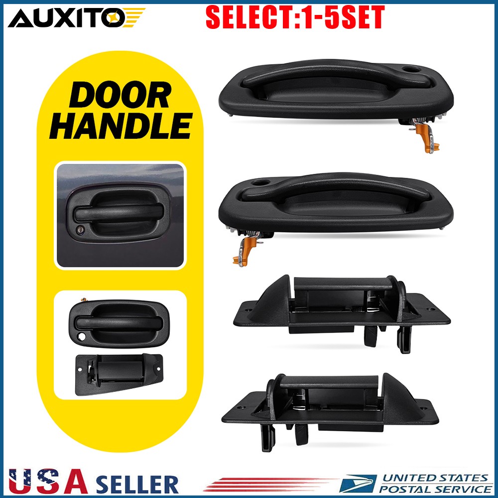 LH RH Front Rear Door Handles Textured Black For GMC Sierra 3500 2001-2007 4-20X