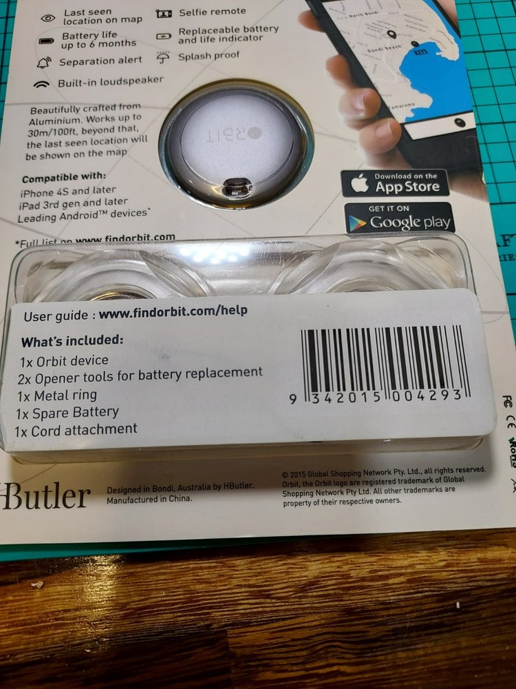 Orbit Key Finder / Selfie Remote iOS Android NEW! FREE SHIPPING!