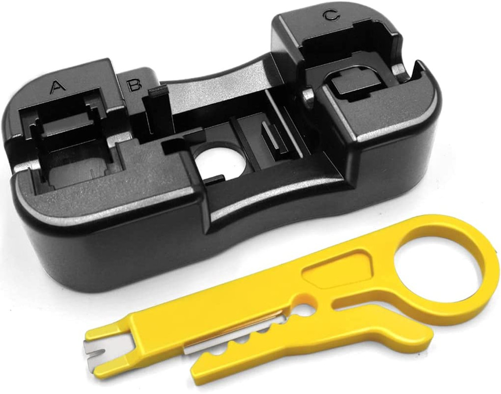 1+1Pack Keystone Jack Punch down Stand and Small Plastic Punchdown Tool with Str