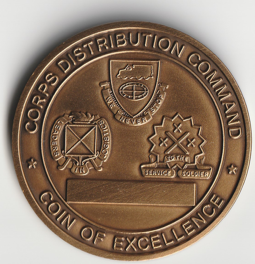 Corps Distribution Command Challenge Coin 1.75"DIA BX2