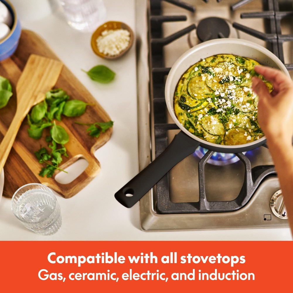 bella 7 Piece Cookware Set with EverGood™ Ceramic Nonstick Coating​,