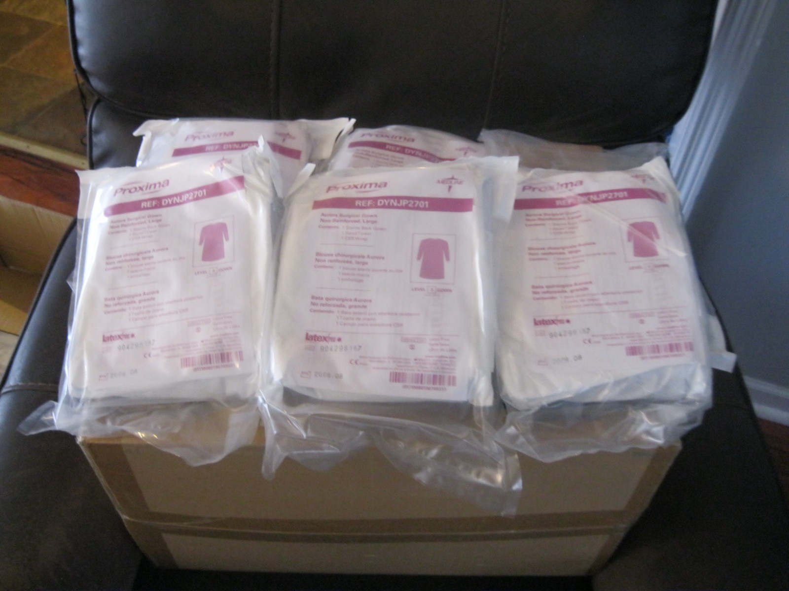 Lot of 2 PROXIMA Medline  Sterile Level 3 Surgical Gowns  LG