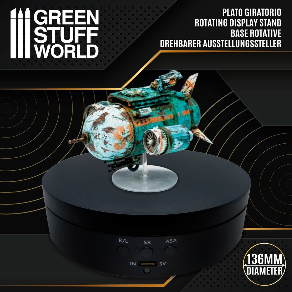 Rotating Display Stand 136mm - Modelling Sculpting present - Exhibit