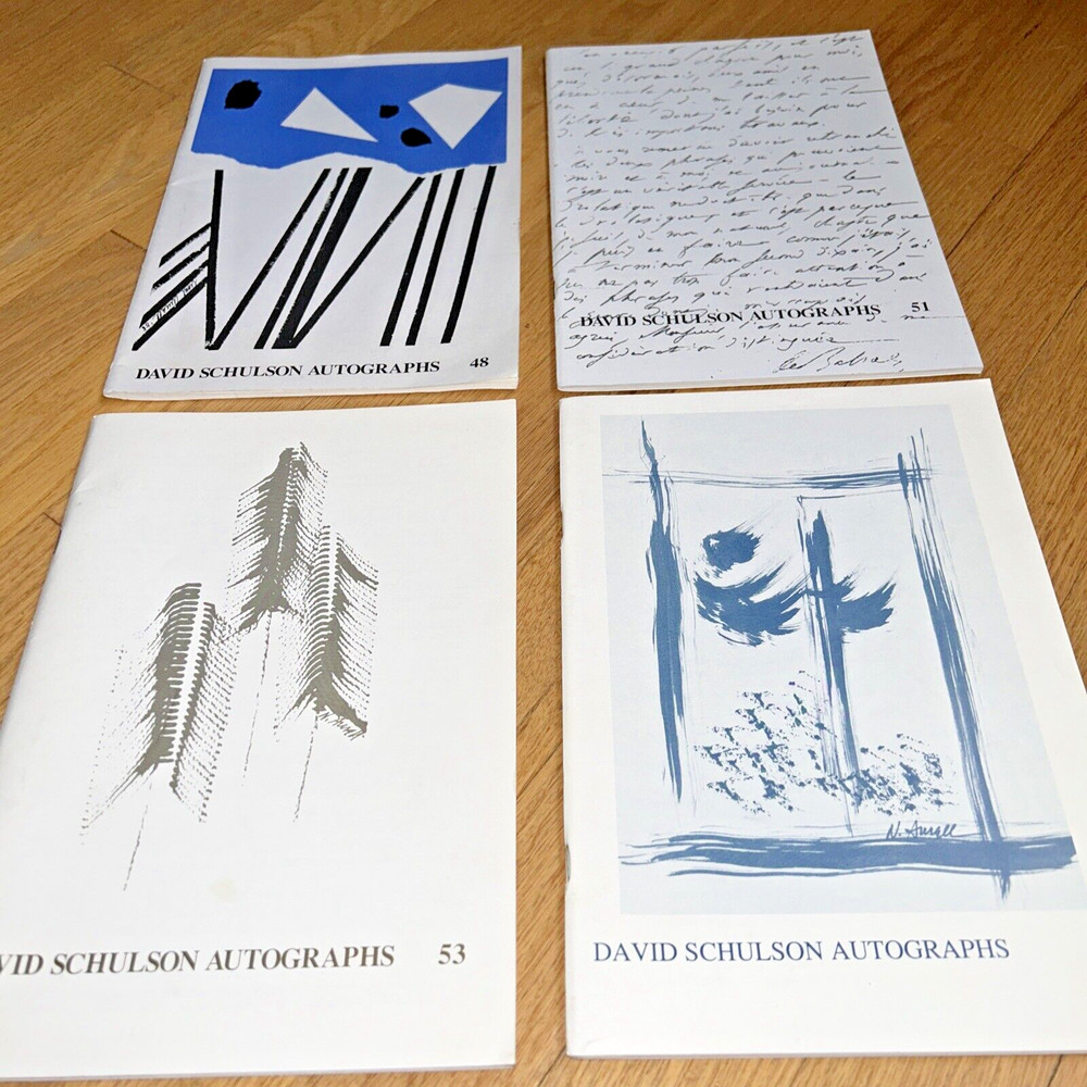 4 DAVID SCHULSON AUTOGRAPHS CATALOGS # 48 / #51 / #53 / #58