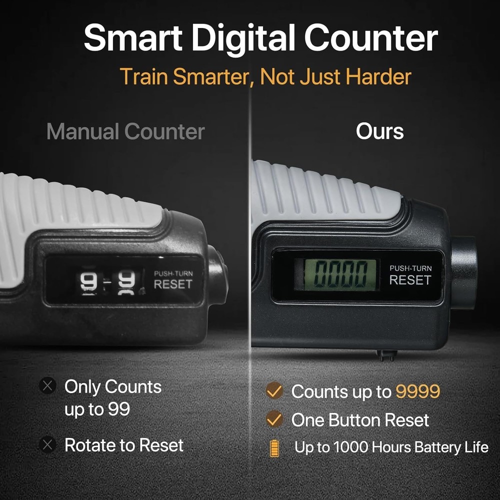 Compact PowerGrip Hand Exerciser - Electronic Counter & Adjustable Resistance