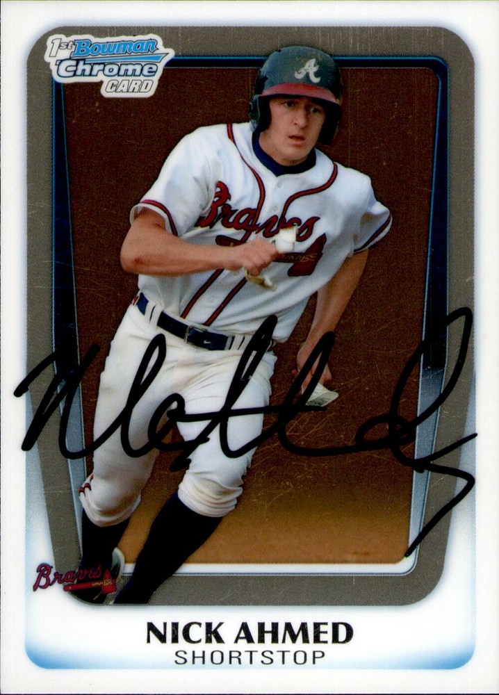 Nick Ahmed Signed 2011 Bowman #BDPP75 Autographed Braves 58889