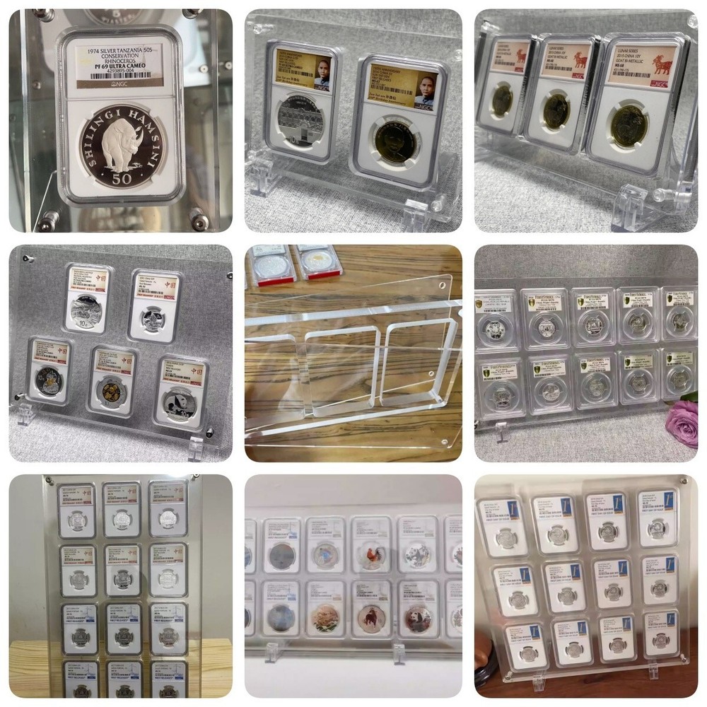 CUSTOMIZE Crystal Acrylic Wall/Table Display Frame ANACS/NGC/PCGS Coin Holder