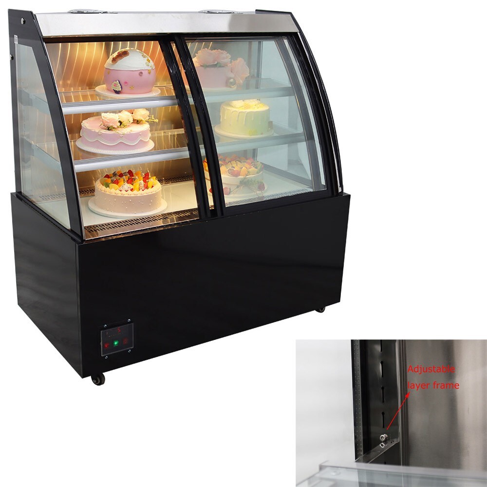 220V Floor-to-Ceiling Refrigerated Display Cabinet w/Demist Function Front Open