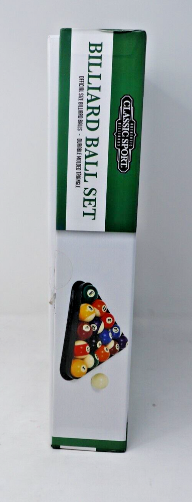 Complete Classic Sport Billiards Ball Set Authentic Billiards / Triangle