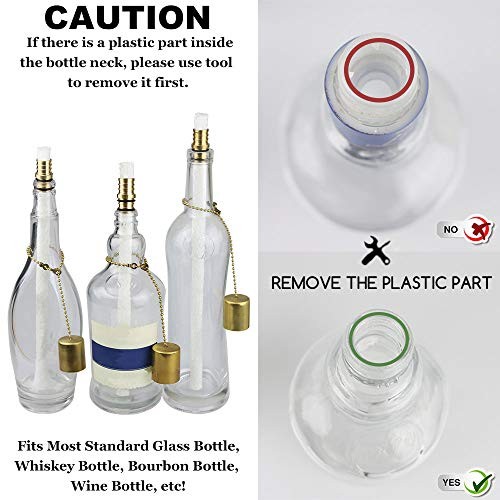 EricX Light Wine Bottle Torch Kit 4 Pack, Includes 4 Long Life Torch Wicks