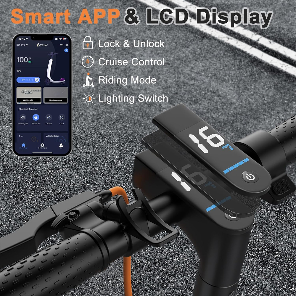 Electric Scooter for Adults 21MPH Long Range Foldable E-Scooter