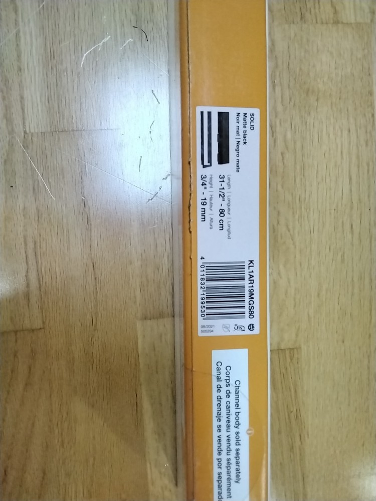 Schluter Linear Drain Solid Matte Black 31" New Sealed Box
