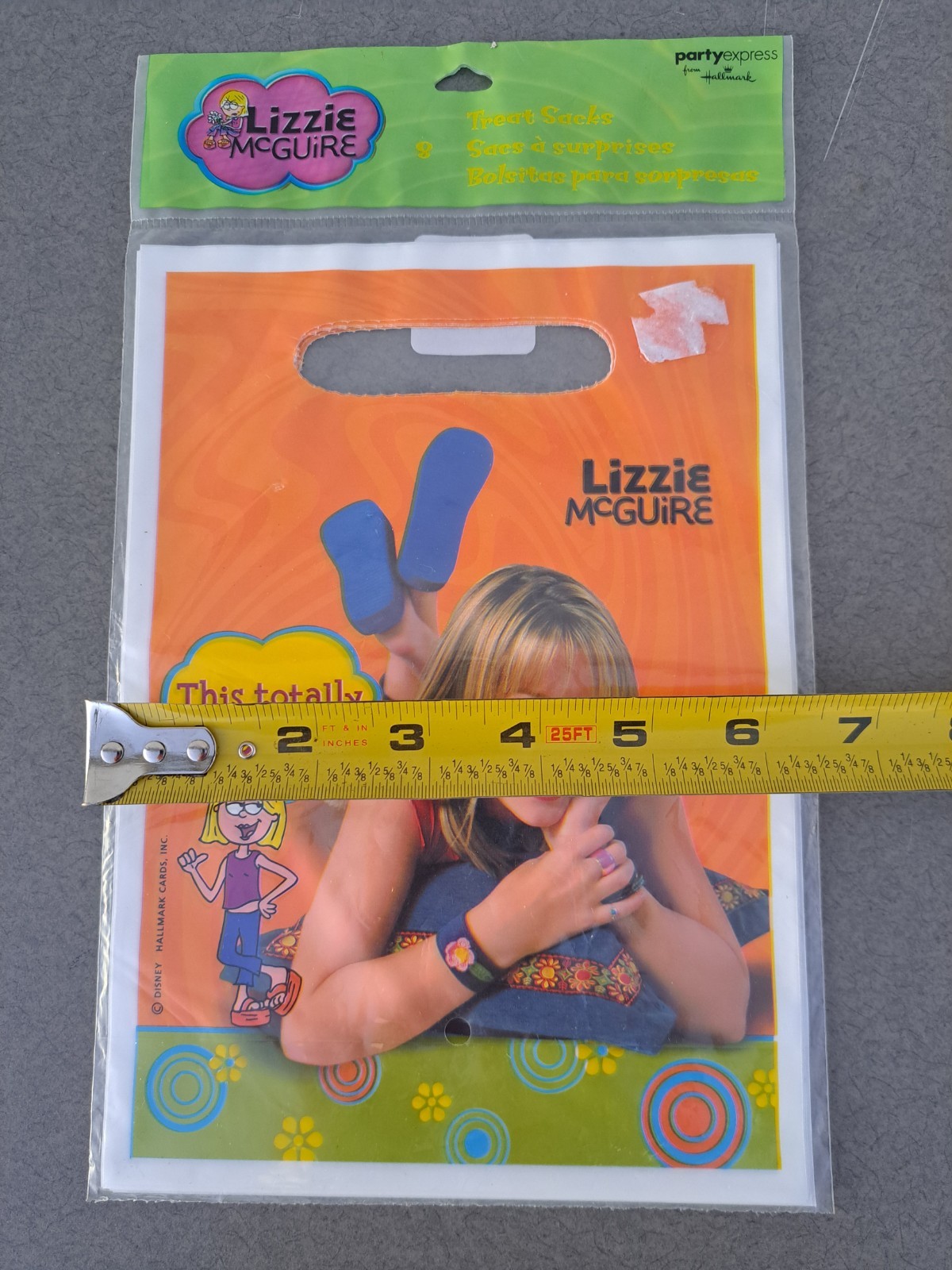 Lot Of 3 Lizzie McGuire Party Treat Loot Bags Hilary Duff Disney 24 Bags total