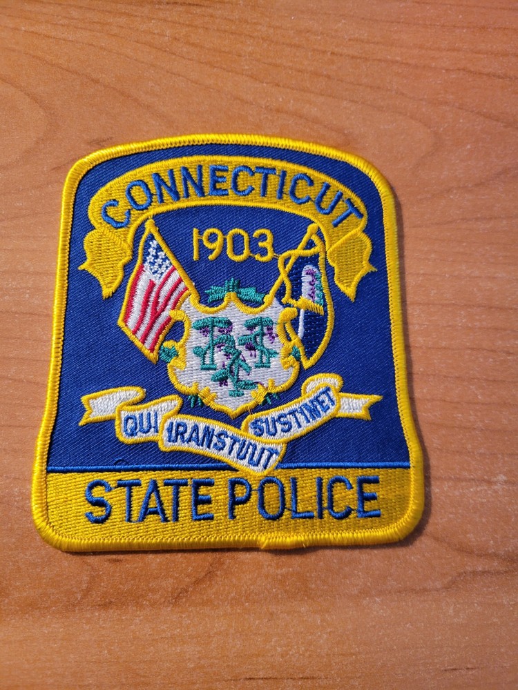 Connecticut State Police Shoulder Patch (Twill Background)