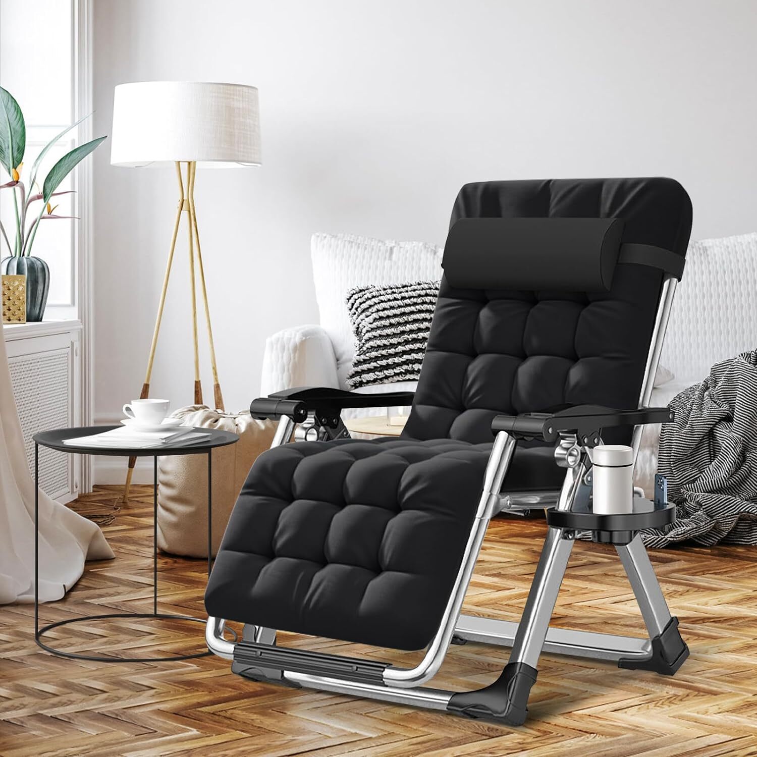 NAIZEA Zero Gravity Chair, Premium Lawn Recliner Folding Chaise Lounge & Cushion