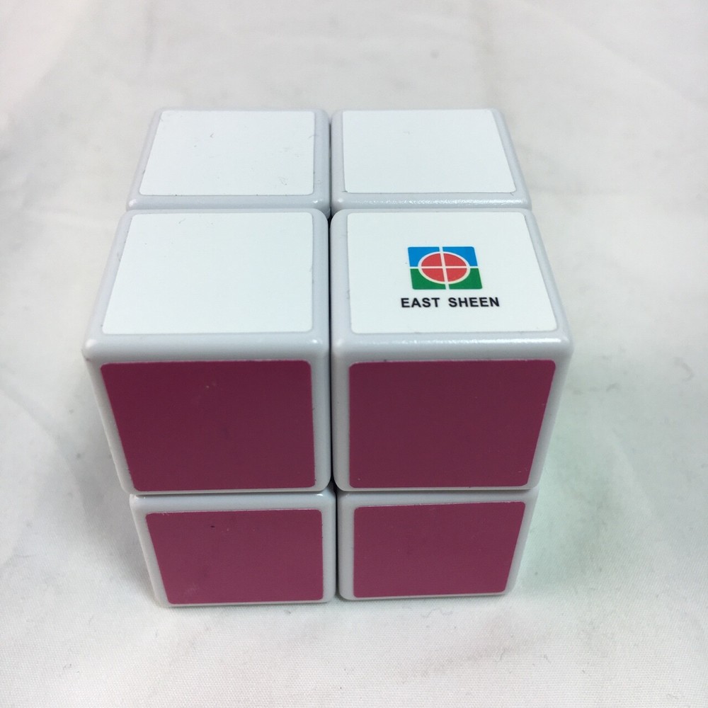 Eastsheen 2x2 Brain Teaser Cube Multi-Color Puzzle White Plastic