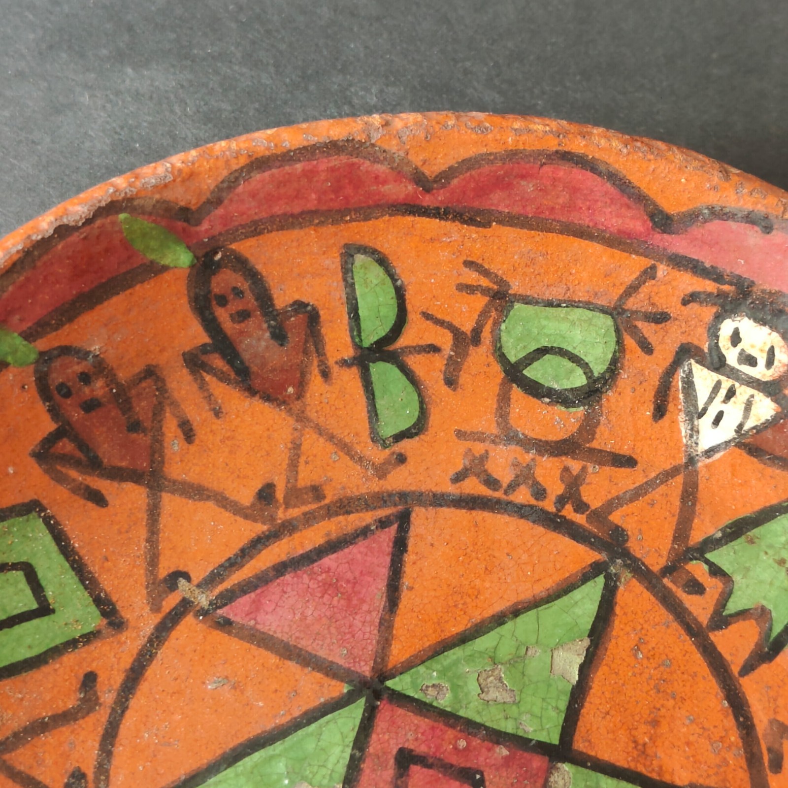 Pamunkey Indian Reservation 6“ Pottery Plate "Laughing Water" Signed READ SEE