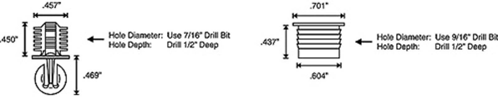 (8 PACK) PROCRAFT LARGE GRILL GUIDES - includes 8 Male Pins + 8 Female Sockets