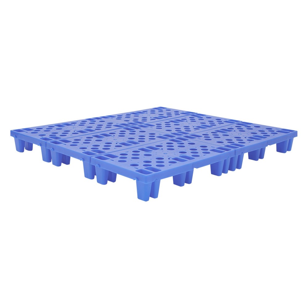 6-Pack Plastic Pallets 20x12x4in, 330lb Capacity Moisture Proof Stackable Pads