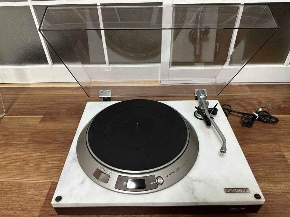DENON DP-1800 Turntable Marble Base Serviced Working Record Player