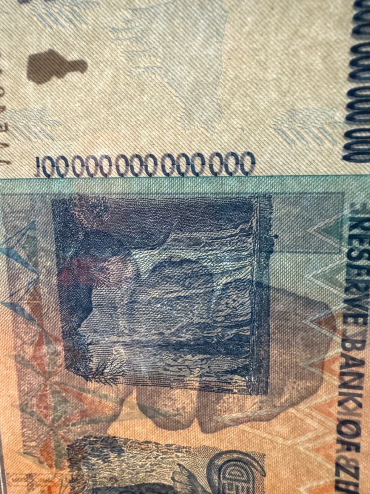 Zimbabwe 100 Trillion Dollars, UNC Banknotes AA/2008, Lot 2, Sequential Order #2