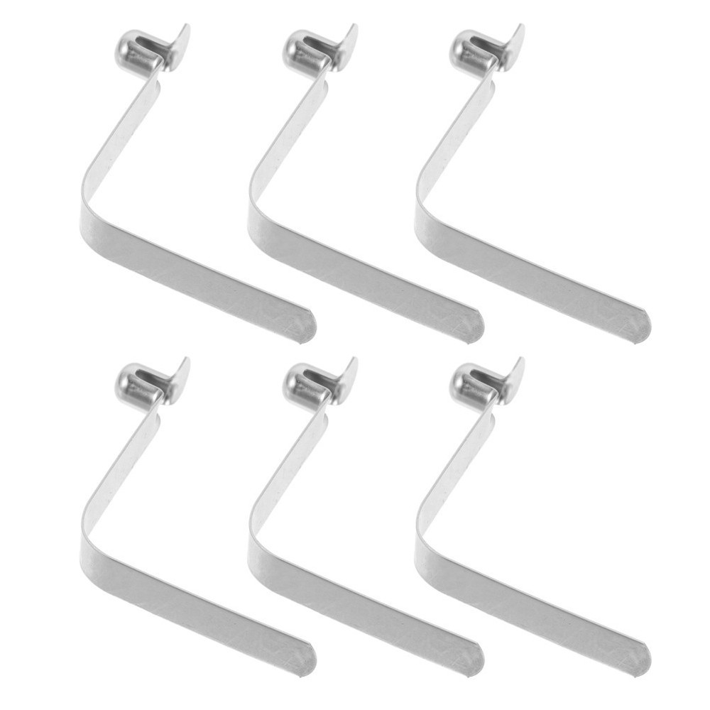 6 Pcs Spring Clips Tent Pole Push Button Kayak Paddle Snap Boat Hook Holder