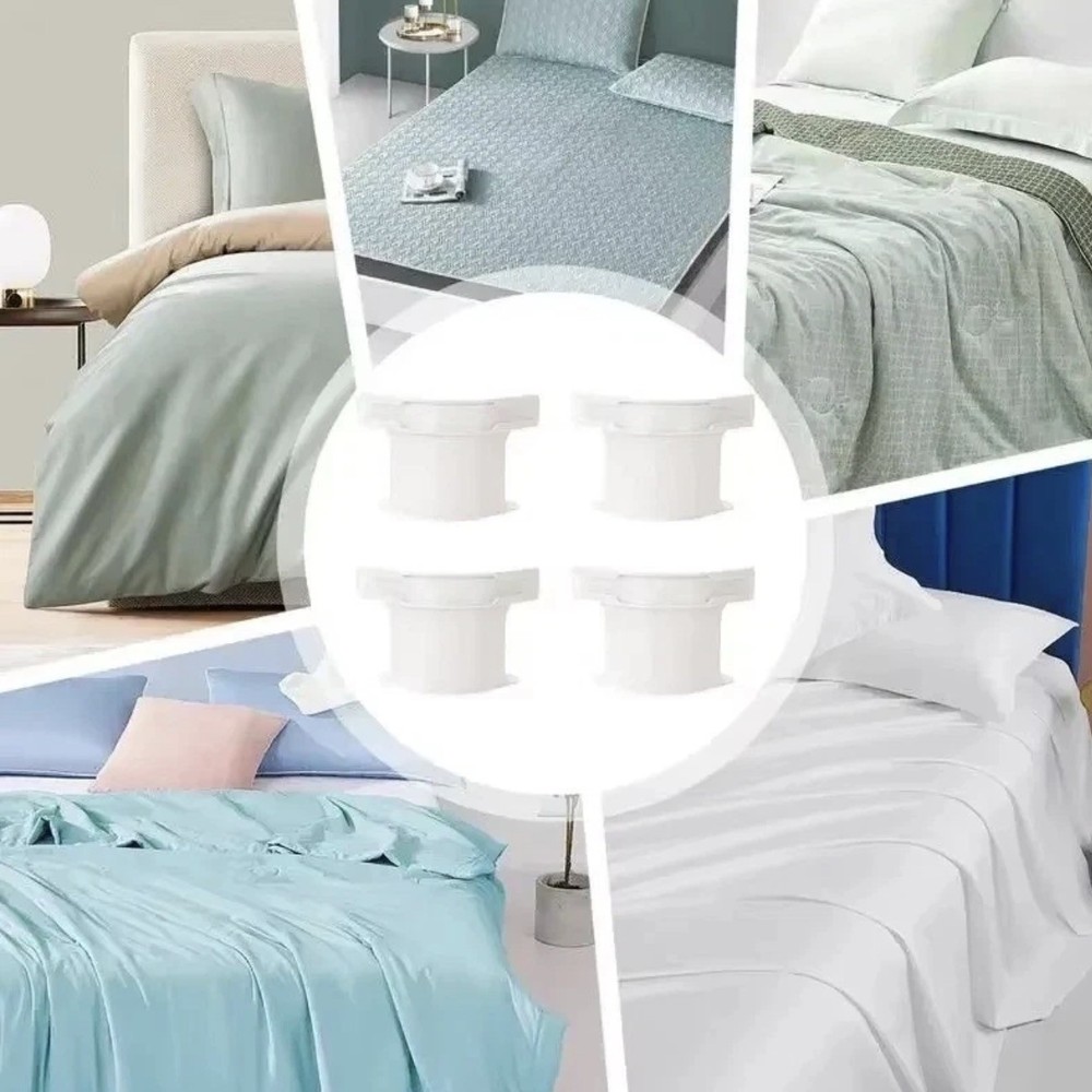 4PCS Heavy Duty Bed Sheet Corner Clips Grippers Straps Keep Sheets Tight