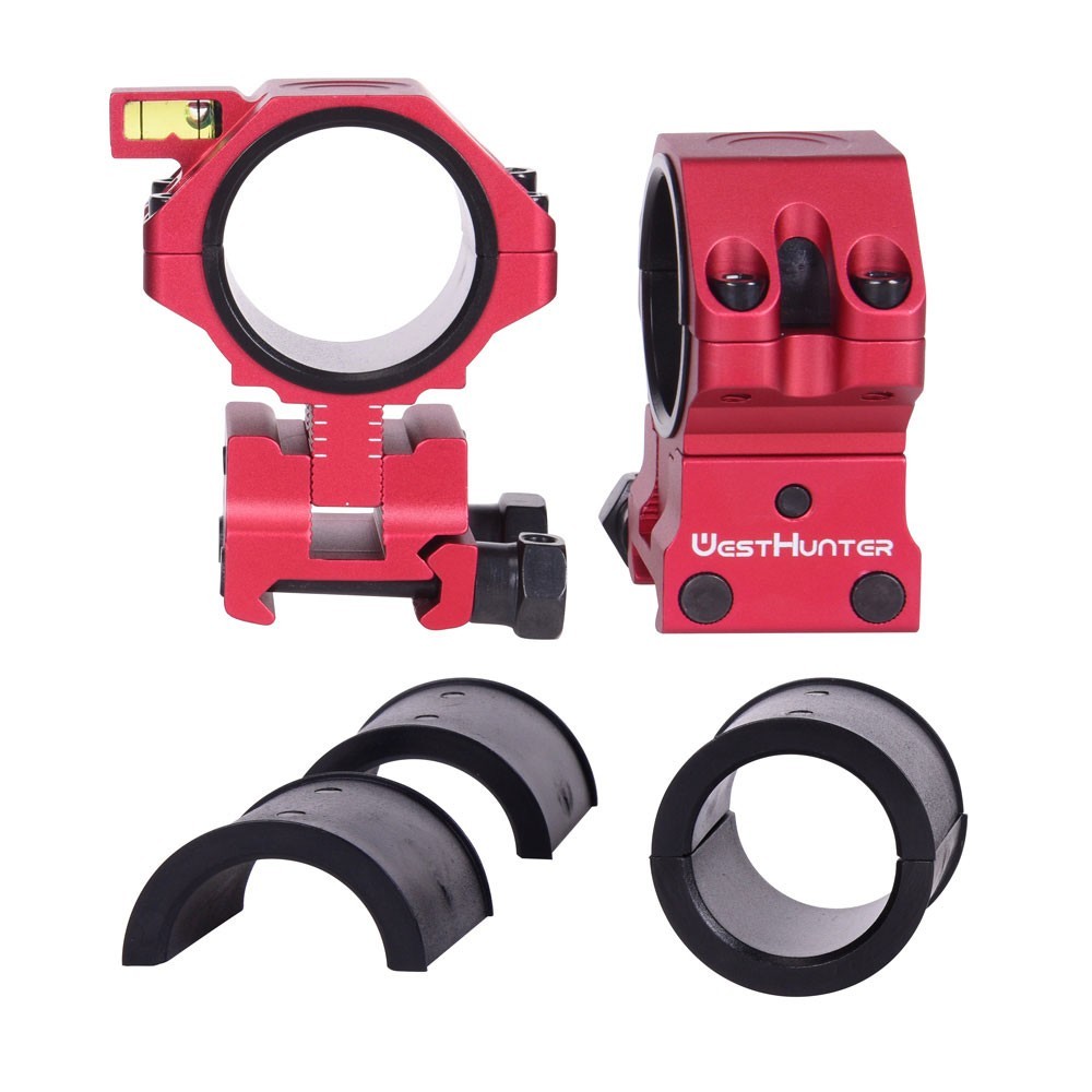 WestHunter 1"/30/34mm Scope Mount Rings Adjustable Picatinny Ring Bubble Level