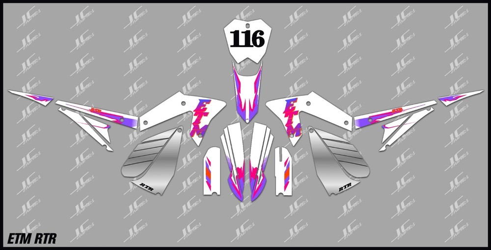 ETM RTR graphics kit decals THICK AND HIGH GLOSS .....