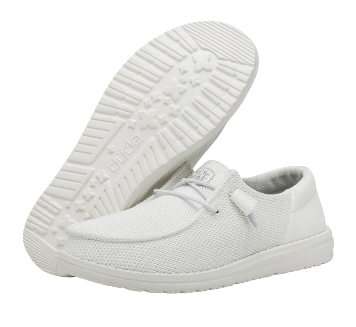 🤍 HEY DUDE shoes wendy funk mono white unisex