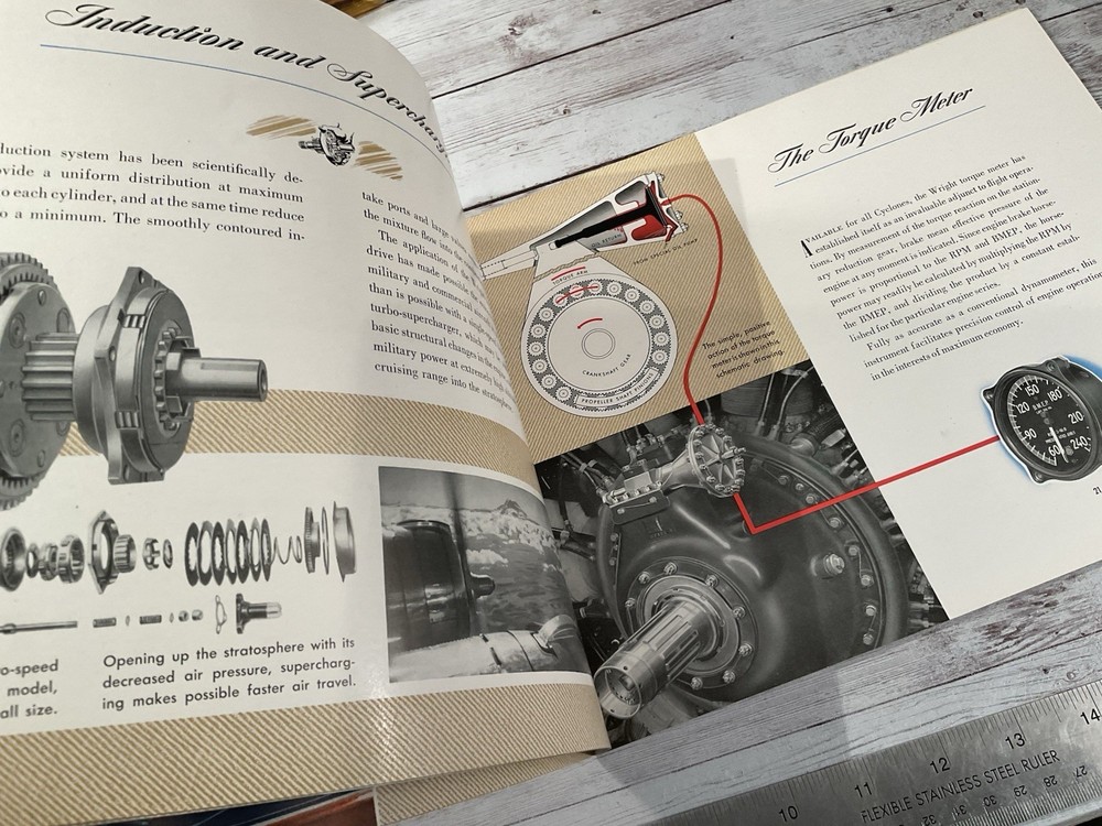 ORIGINAL WWII 1942 WRIGHT CYCLONES AIRCRAFT ENGINE BROCHURE