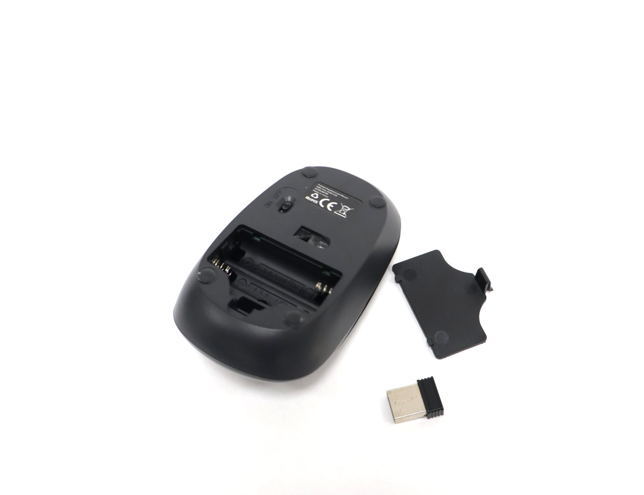 Lot of 2 Wireless Keyboard and Mouse Combo Full-Size Wireless Silver & Black