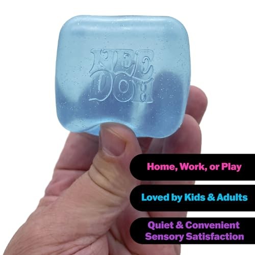 Schylling NeeDoh Nice Cube - Sensory Squeeze Toy, Super Solid Squish, 2.25" Cube