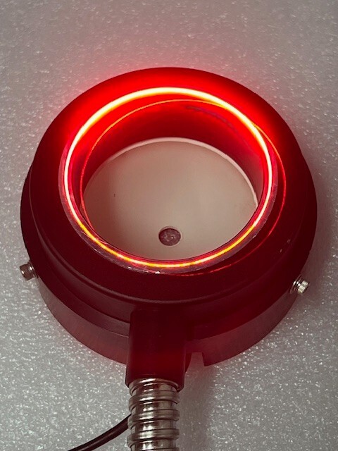 Schott Red Light Source LED Illuminator A20960 with Optical Fiber Ring Used