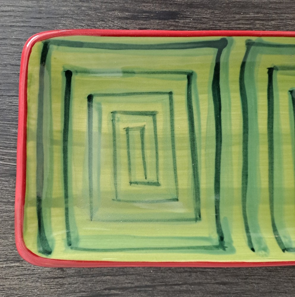 Gail Pittman Rectangle 11" Pottery Tray, Signed