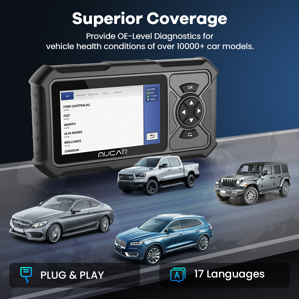 MUCAR CDE900 PRO OBD2 Diagnostic Tool Engine/Four/Full System Diagnose Scanner