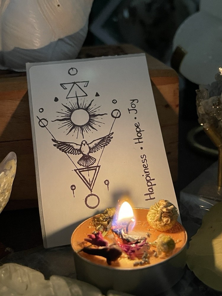 Happiness, Hope, Joy - Candle Burning - Same Day