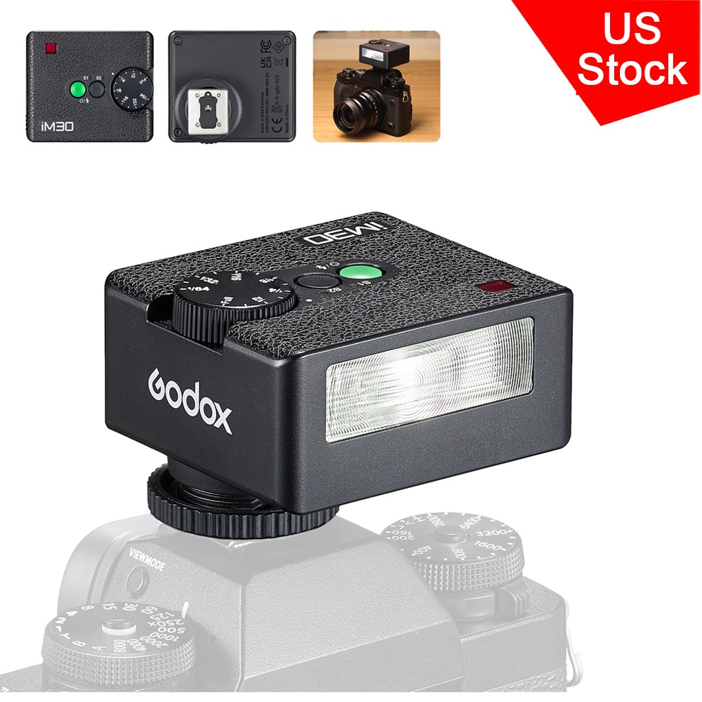 GODOX iM30 Mini Flash - Camera Flash for Canon Sony Nikon Fuji Olympus Camera
