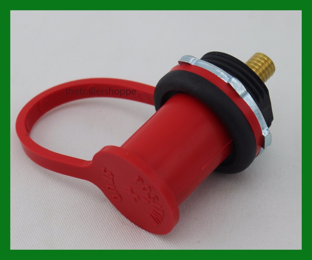 Battery Jumper Terminals Black & Red Color Coded Rubber Cap, Solid Brass Studs