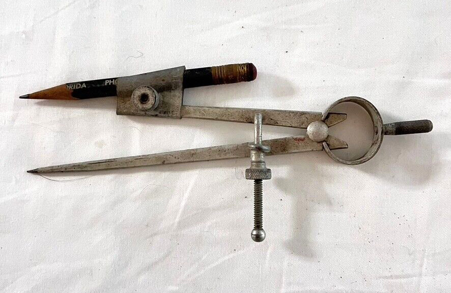 Vintage Protractor-Drafting Tool Used for Math, Architectural Drawing