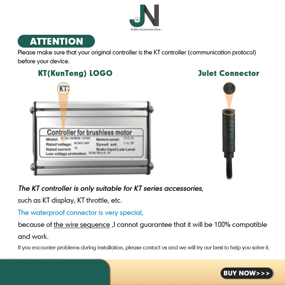 36V 48V 15A Controller Waterproof Conversion Kit with Display Throttle PAS 1T4
