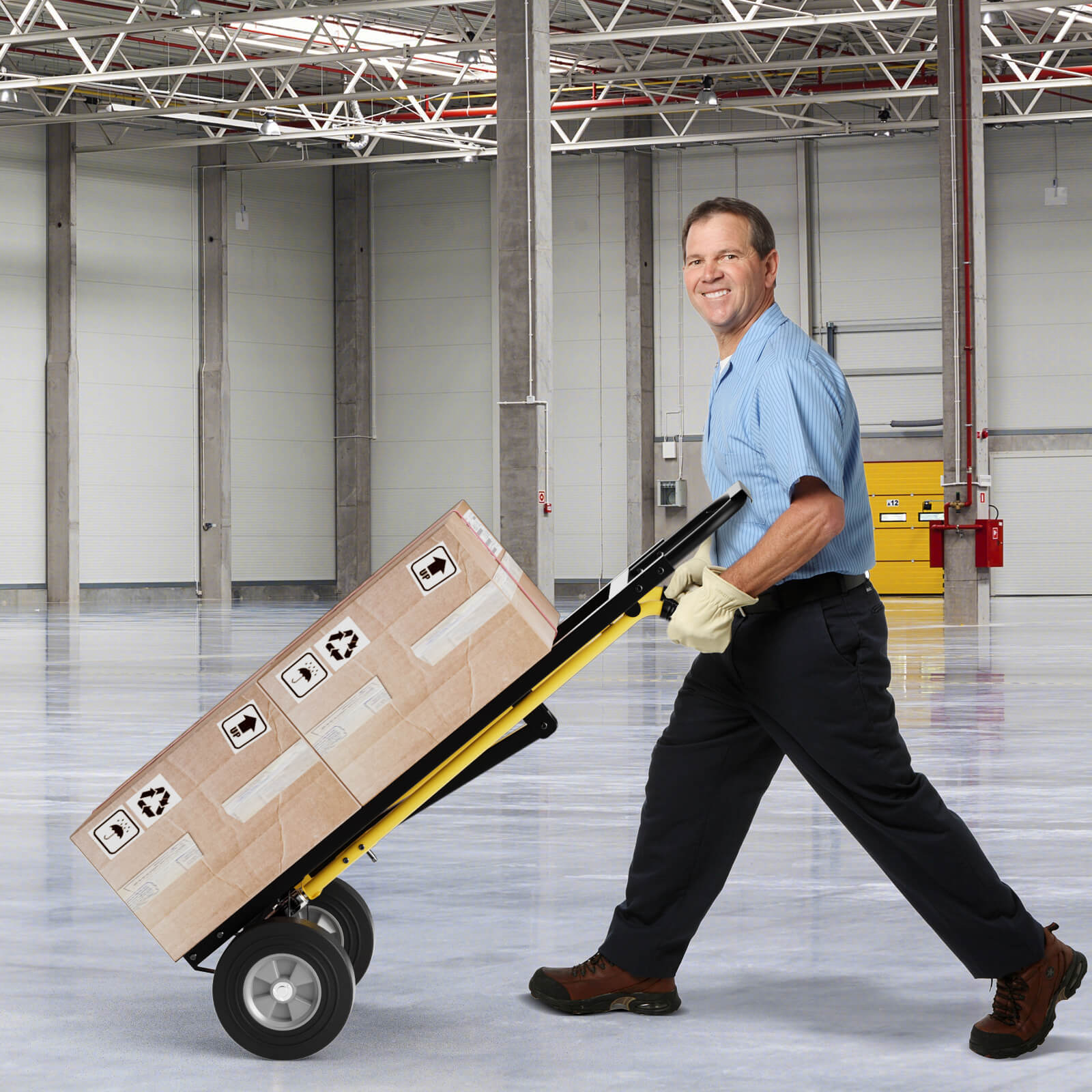 3-in-1 Convertible Hand Truck w/ 4 Rubber Wheels 1000 lbs Max Load Capacity