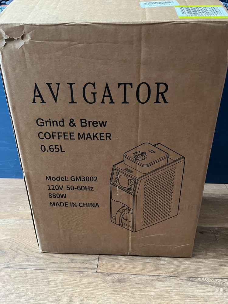 Avigator Automatic Grind & Brew Coffee Maker GM3002 24 Hour Timer New - Open Box