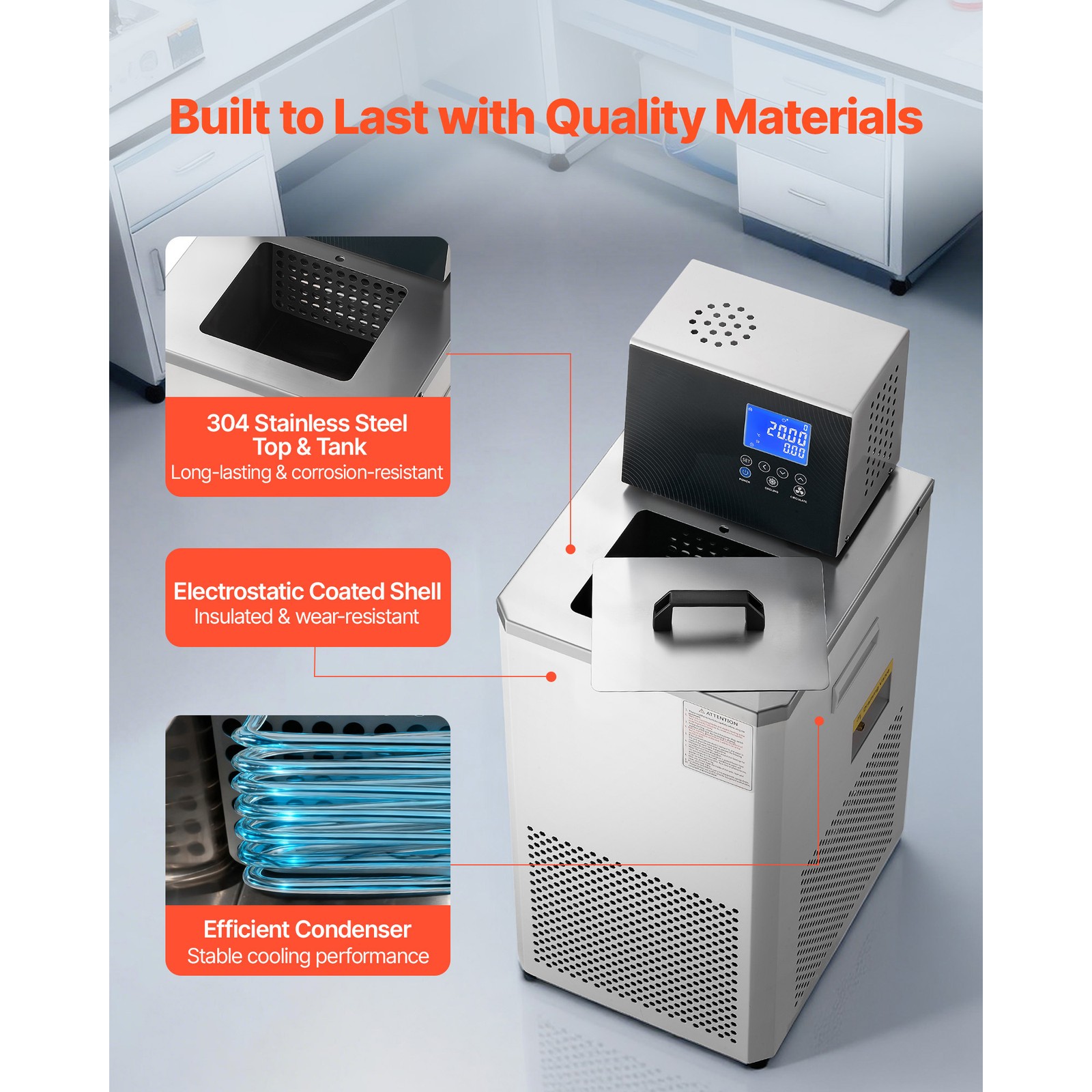 Uimoso Laboratory Recirculating Chiller with 6L Capacity for Low-Temperature