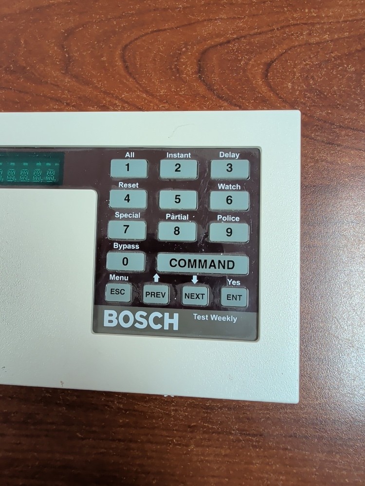 Bosch D1255 Alpha Numeric Wired Security Keypad, 12VDC, White