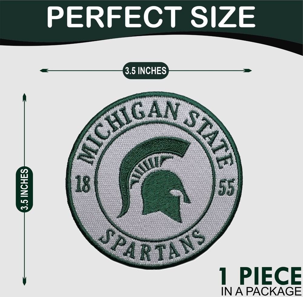 Michigan State Spartans NCAA Team Logo Iron On Patch-Sew Patch-Embroidered Patch